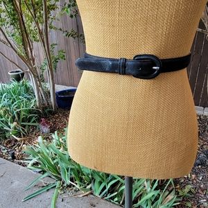 Talbots Black Suede Thin Belt
